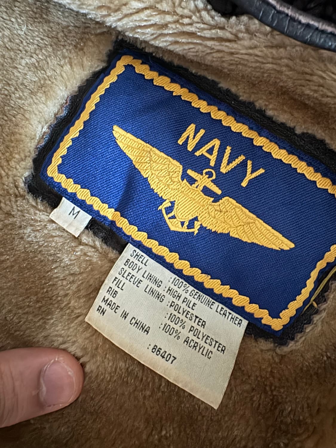 Navy 미군 무스탕  상품이미지2