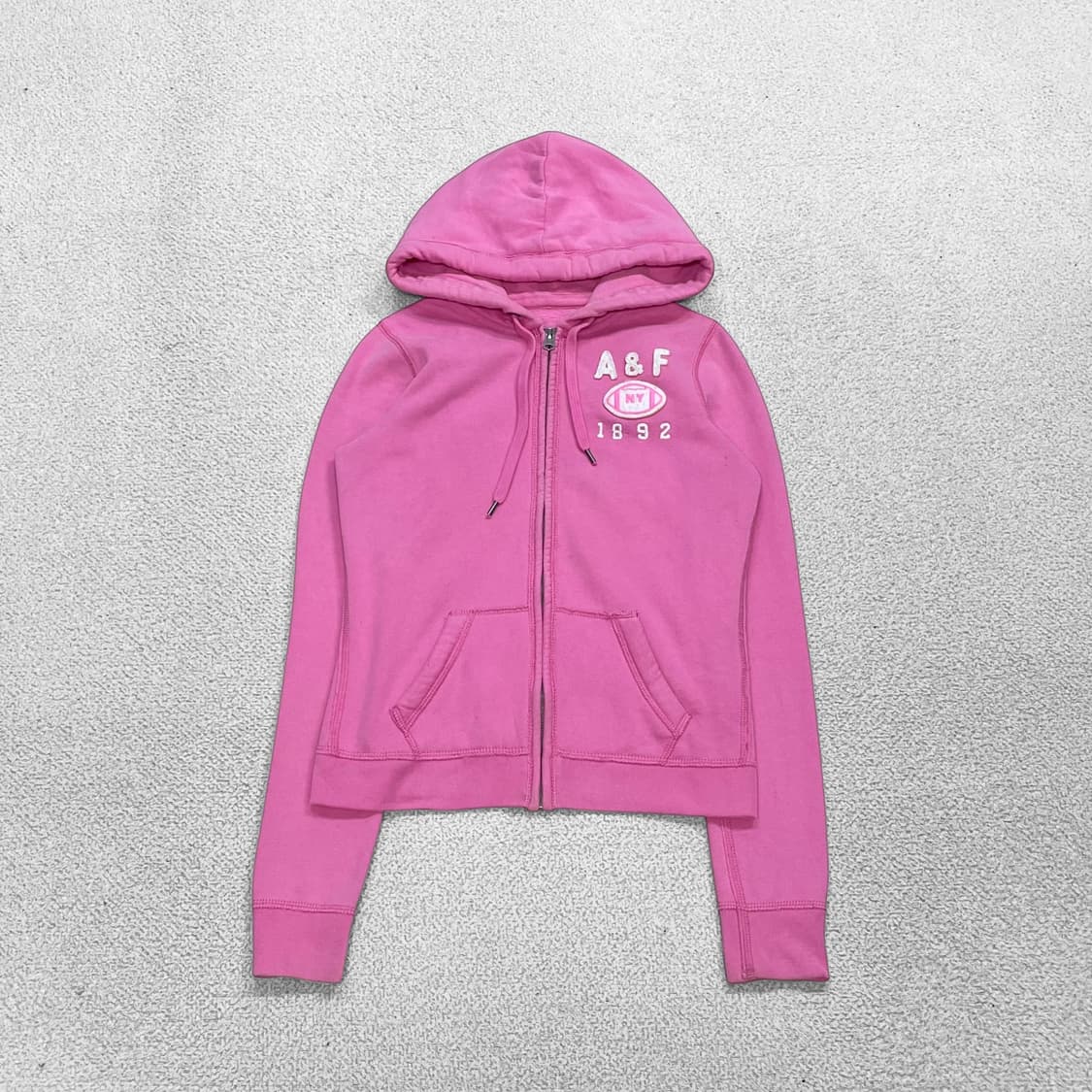 아베크롬비 스펠 로고 후드집업 핑크 상품이미지2