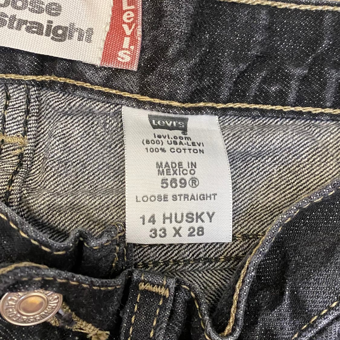 미국 빈티지 리바이스 569 블랙진 청바지 상품이미지4