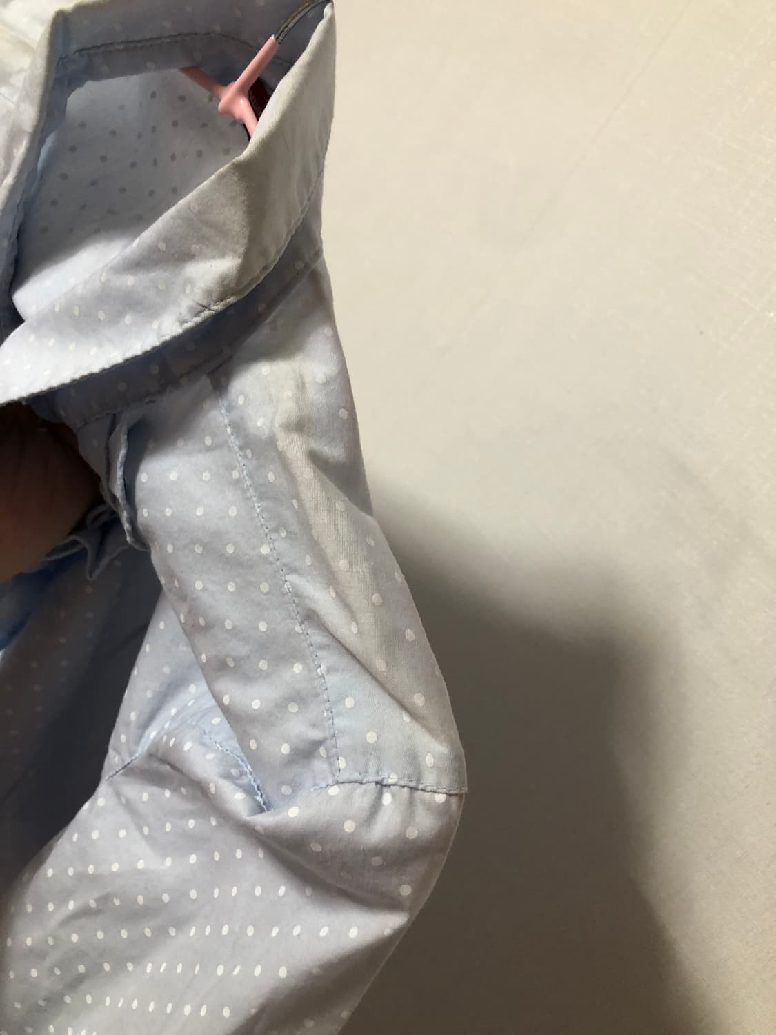 Sky Blue Dot Frill Shirts 상품이미지7