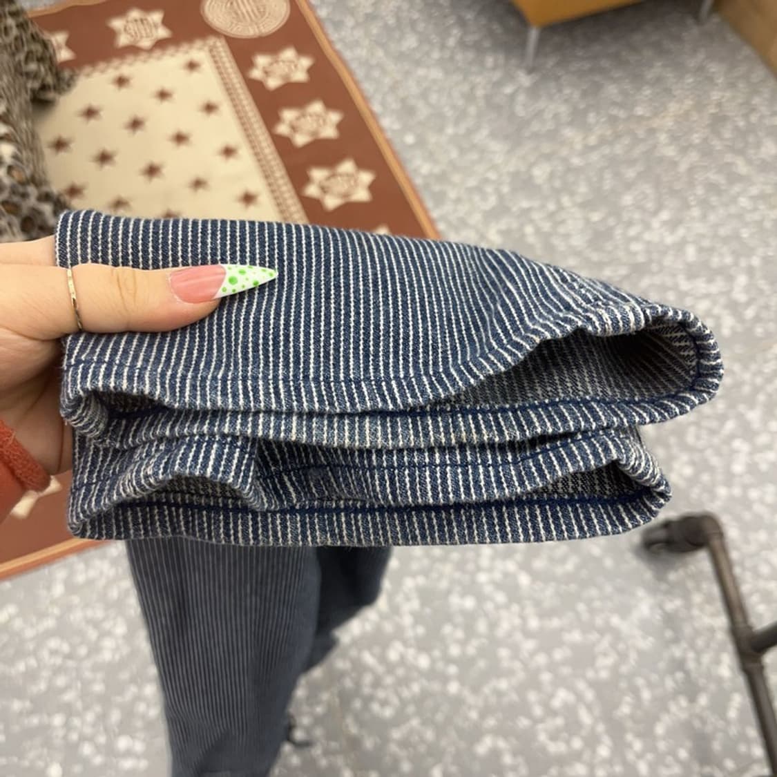 빈티지 빅포켓 캐주얼 유니크 스트라이프 면바지 S C08870 상품이미지6