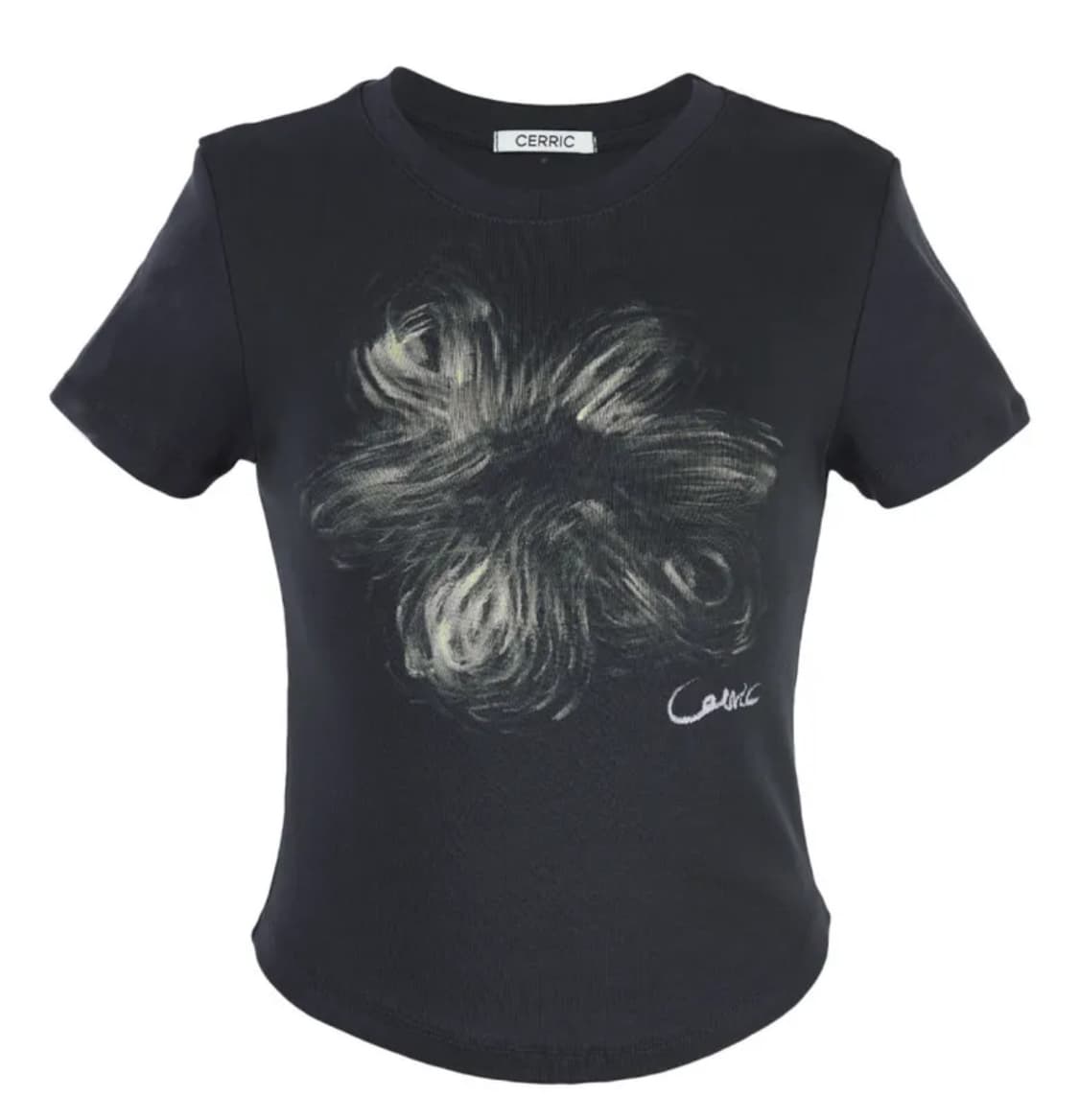 세릭 FLOWER BRUSH HALF TOP 차콜 상품이미지1