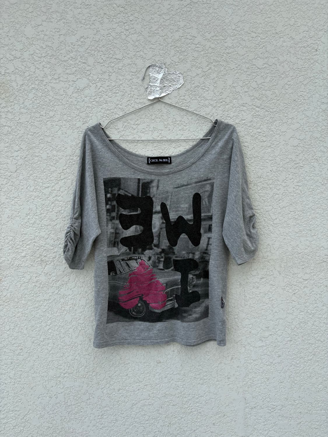 10 i luv me shirring grey top 상품이미지1
