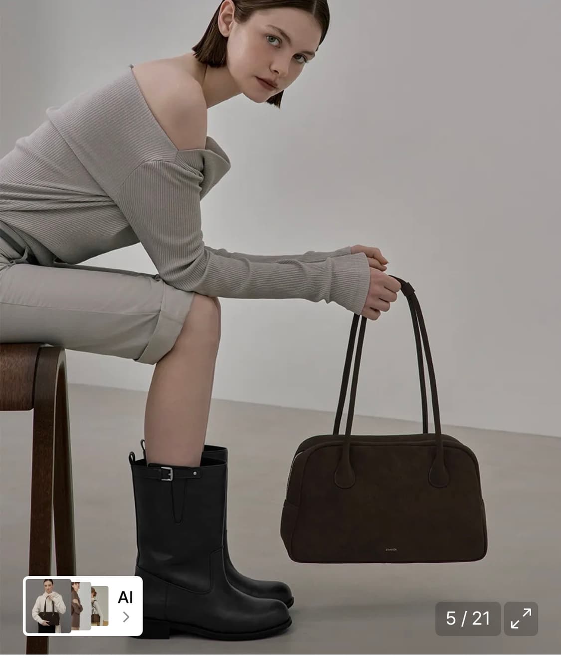 스탠드오일 모모백 라지 브라운 상품이미지1