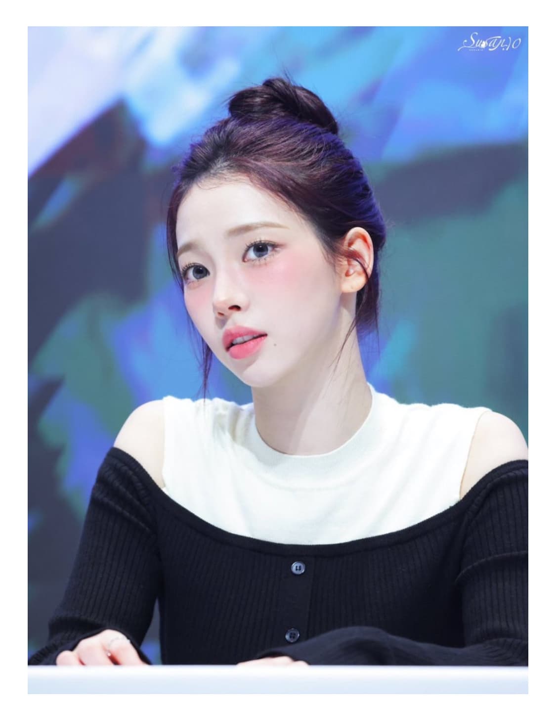 레이브Shoulder Cut-out Knit BLACK 카리나 오프숄더 상품이미지1