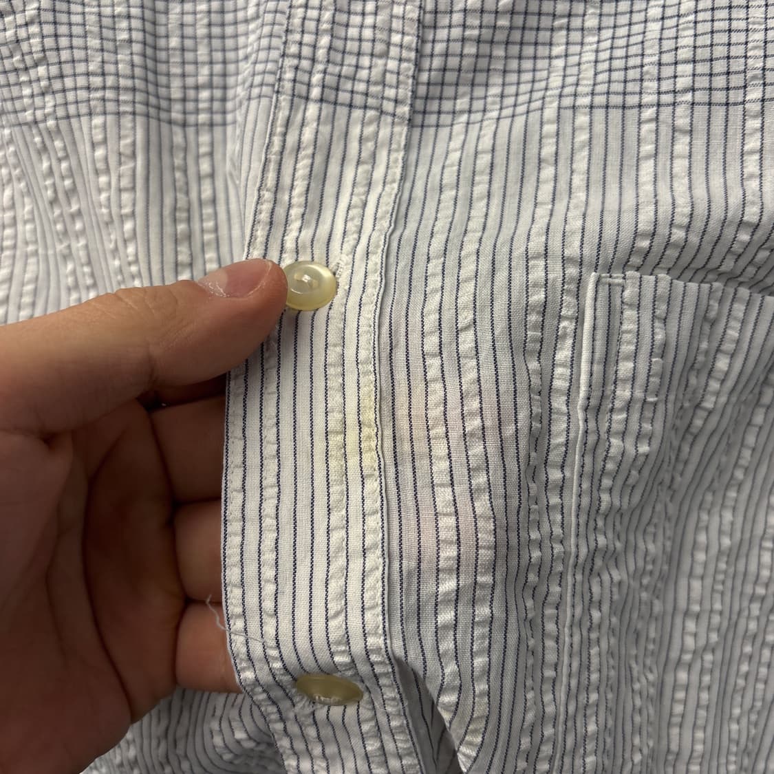 00s 파타고니아 멀티 스트라이프 패턴 시어서커 셔츠 사선탭 N1030 상품이미지7