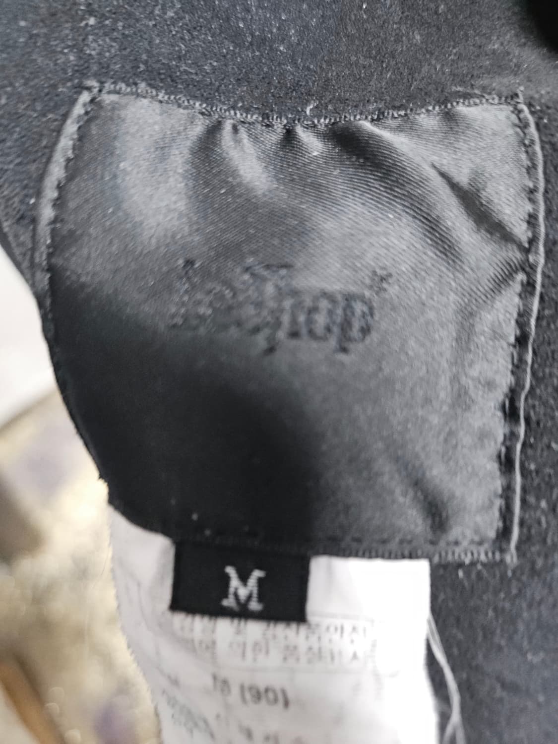 르샵  블랙 스웨이드 리버시블 무스탕 롱 코트 M 상품이미지3