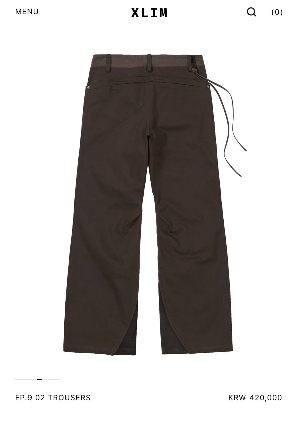 xlim ep9 02 trouser | xs 상품이미지5