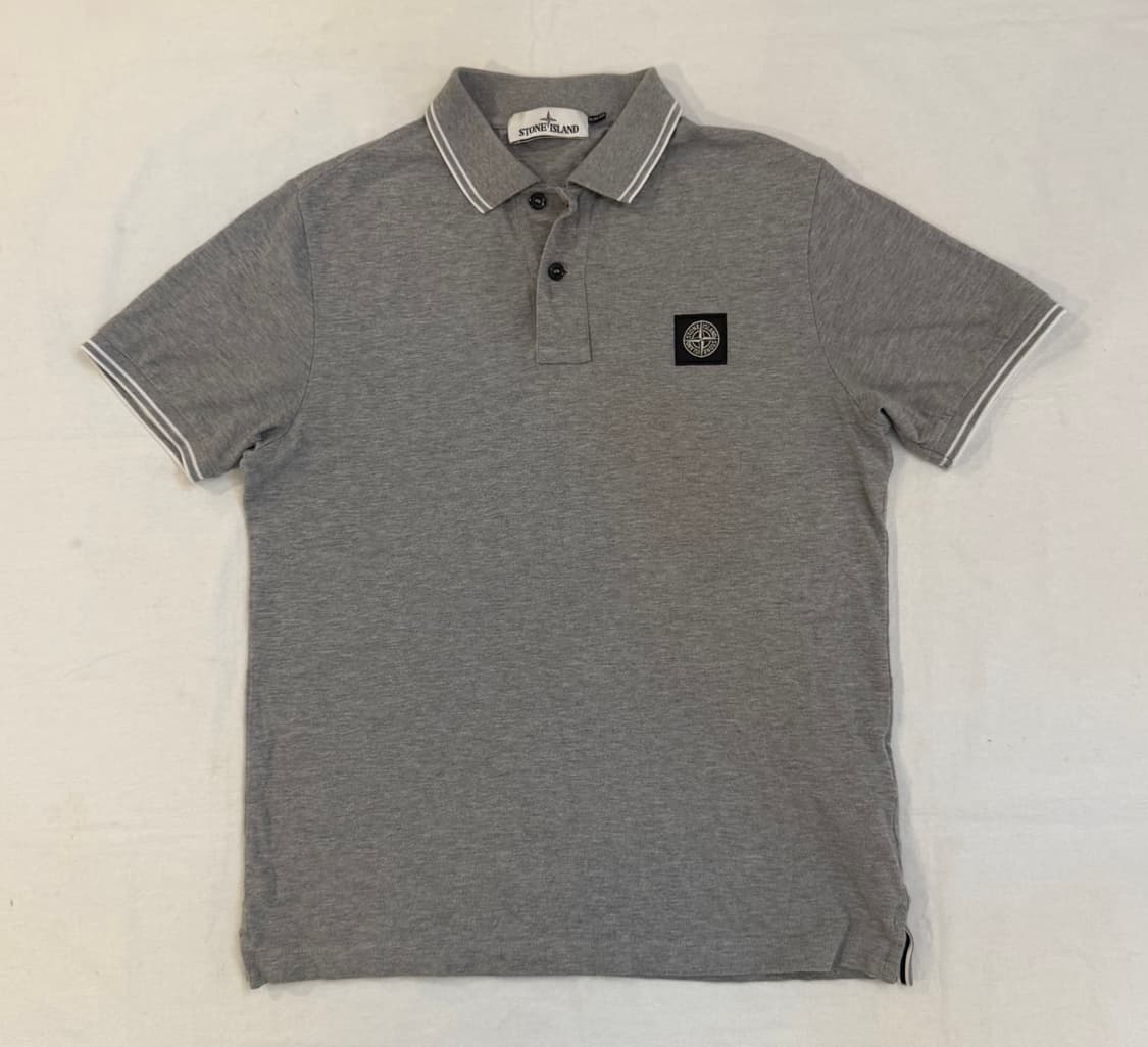 스톤아일랜드 컴파스 패치로고 반팔 카라티 그레이 상품이미지1