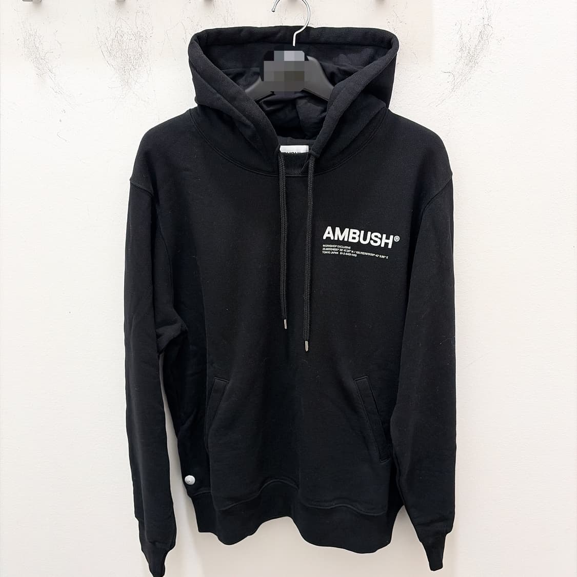 (정품/새상품) AMBUSH 앰부쉬 남성 블랙 로고 후드 상품이미지1