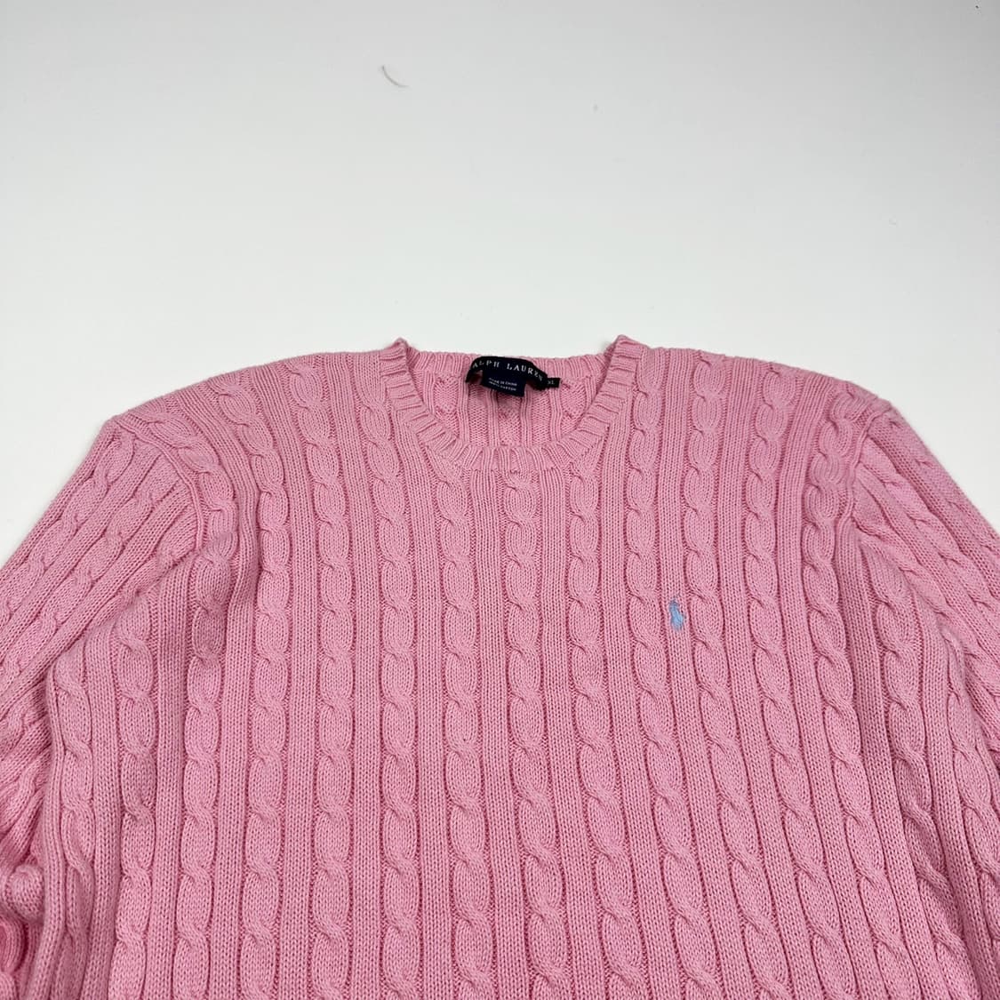 폴로 랄프로렌 포니 레트로 핑크 케이블 니트 (XL 여성추천) 상품이미지1