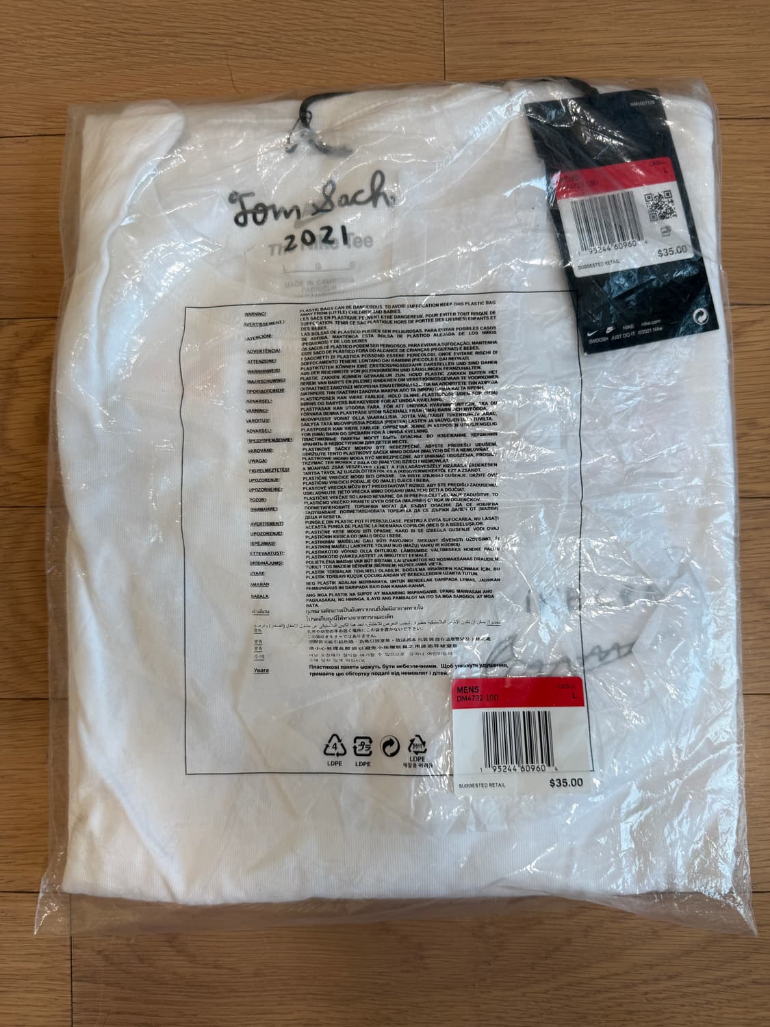 [L] 나이키 x 톰삭스 나이키크래프트 스튜디오 반팔 티셔츠 흰색 상품이미지3