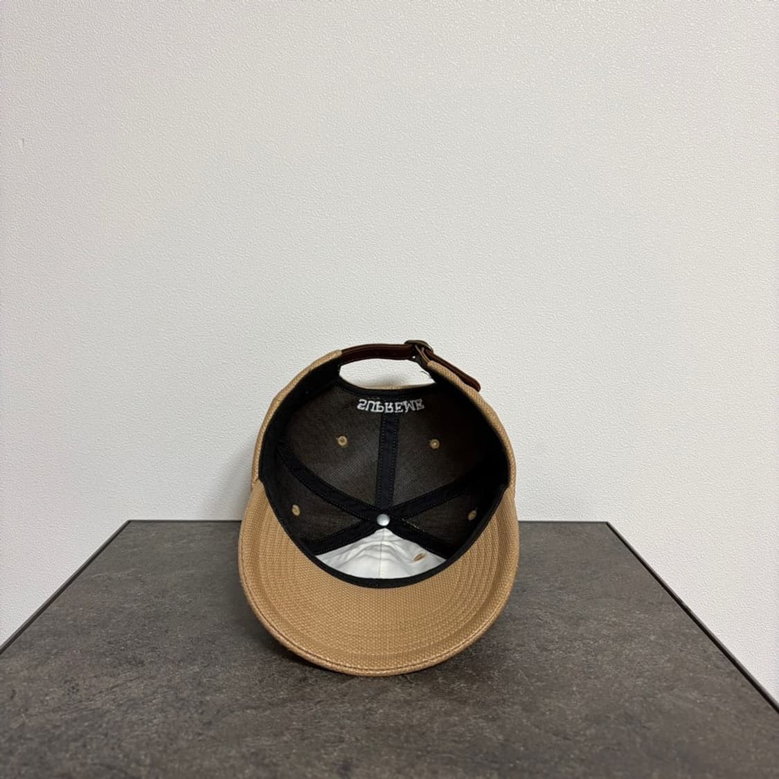 (OS) 슈프림 S로고 볼캡 모자 라탄 탄 베이지 상품이미지5