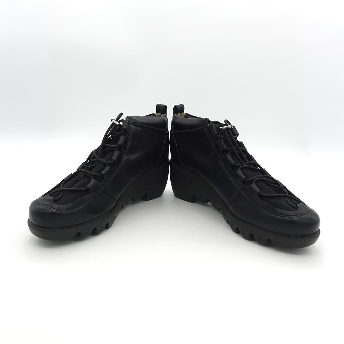 HIROKO KOSHINO 웨이브솔 레이스업 플랫폼 앵클 부츠 235 상품이미지5