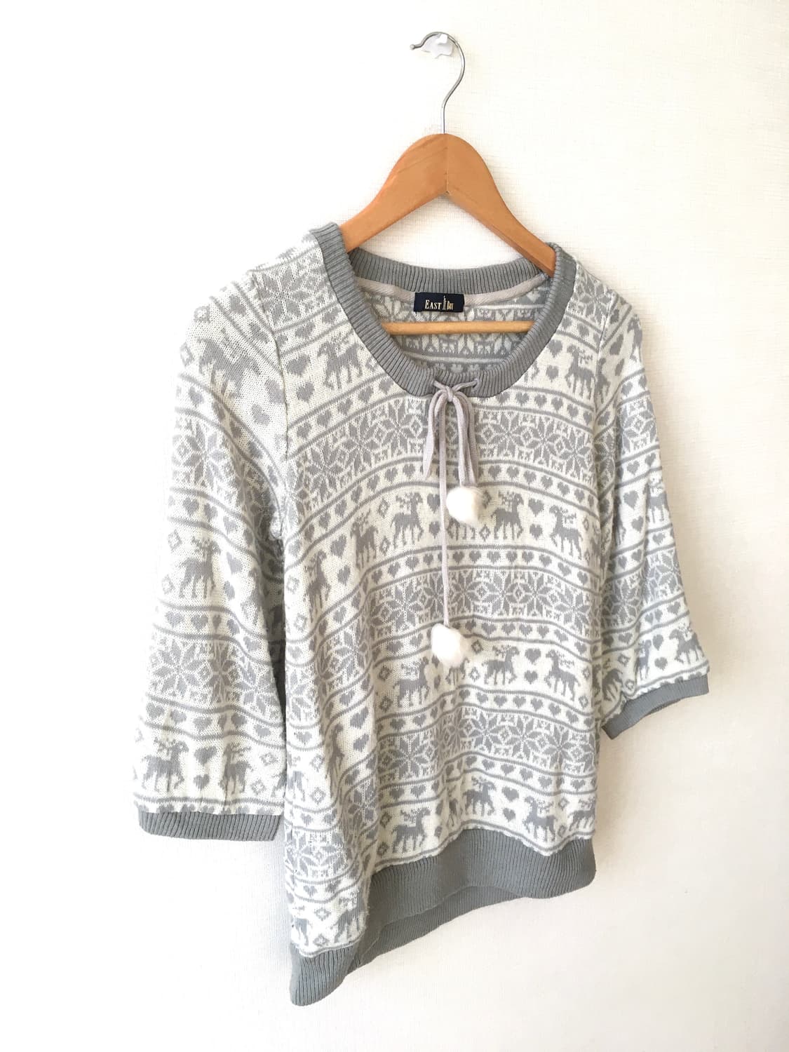 빈티지 노르딕 방울 니트 상품이미지3