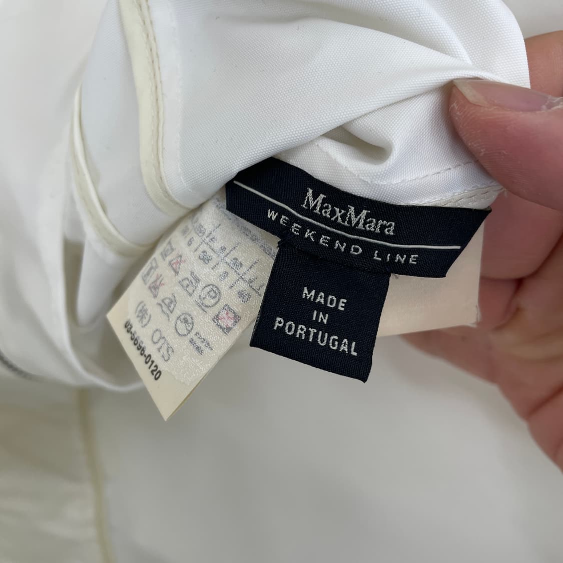 막스마라 화이트 벨티드 폴리에스터 야상 자켓 상품이미지5