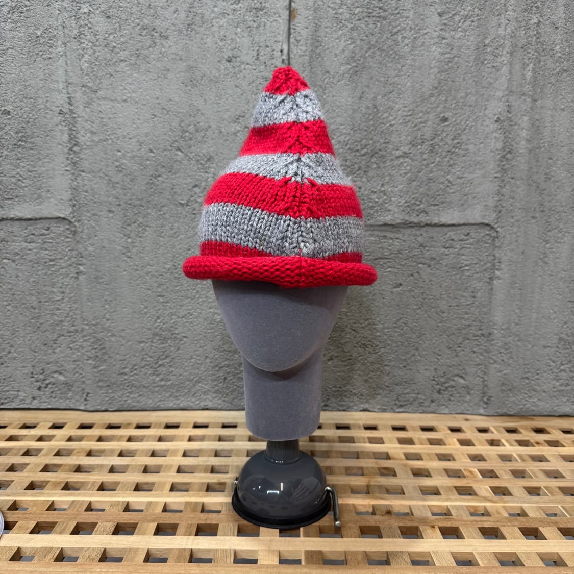 일본 빈티지 스트라이프 꼬깔 비니 상품이미지2