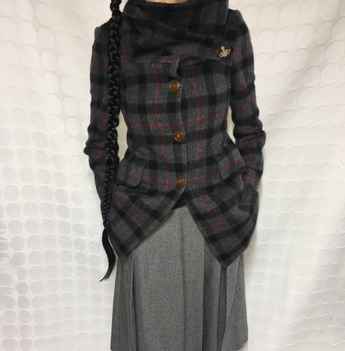 Vivienne westwood 체크 울 코트 상품이미지2