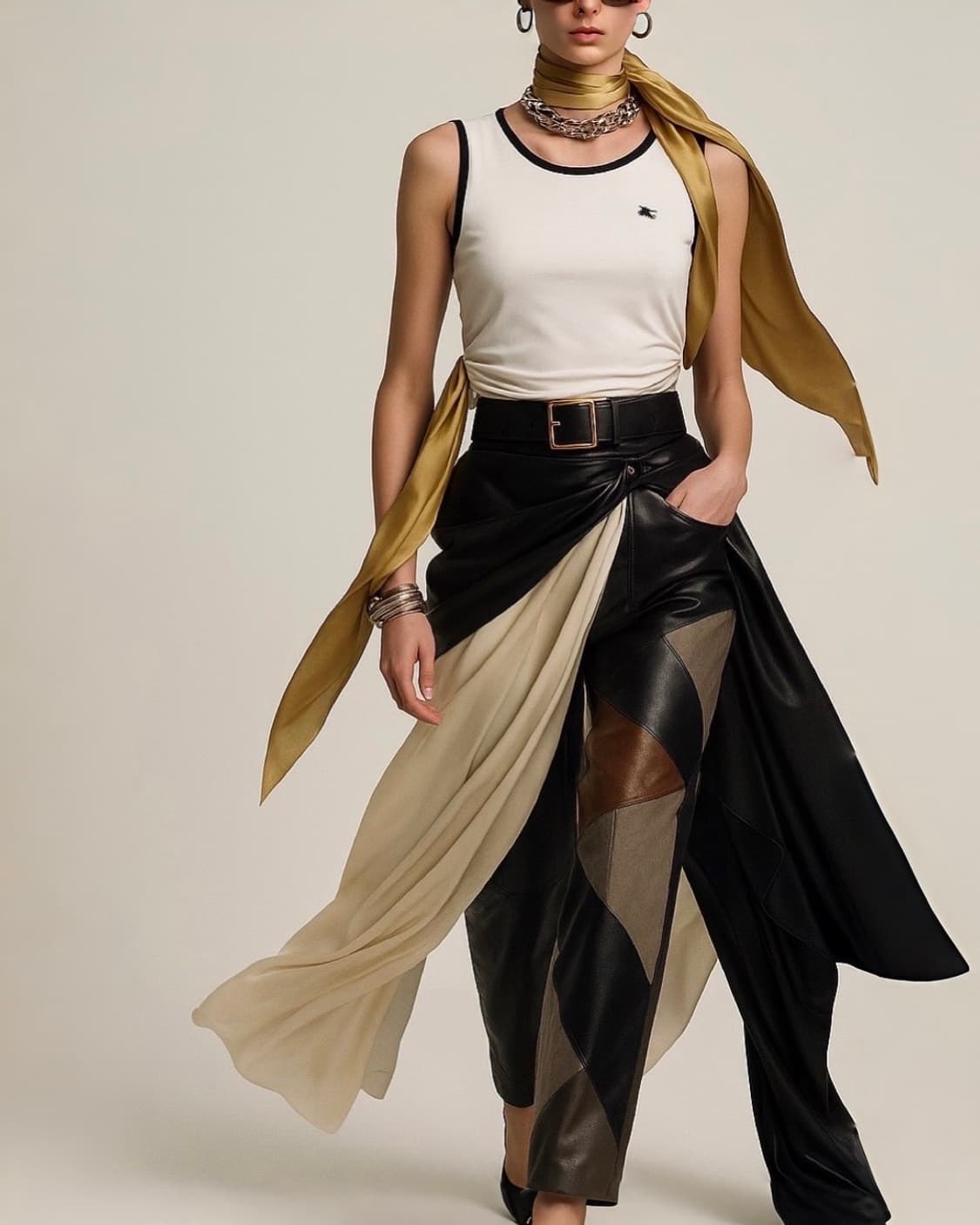Burberry  Side Shirring Sleeveless Top 상품이미지1