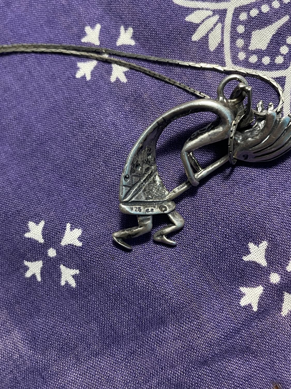 Navajo 925 Silver Kokopelli Necklace 상품이미지4