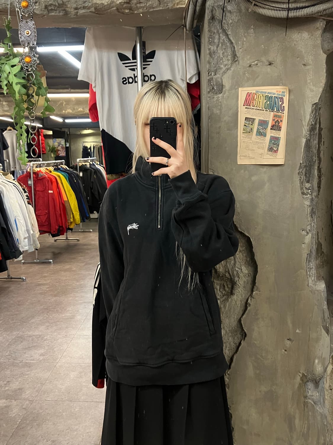 스투시 아노락 맨투맨 블랙 M #csz1815  상품이미지2