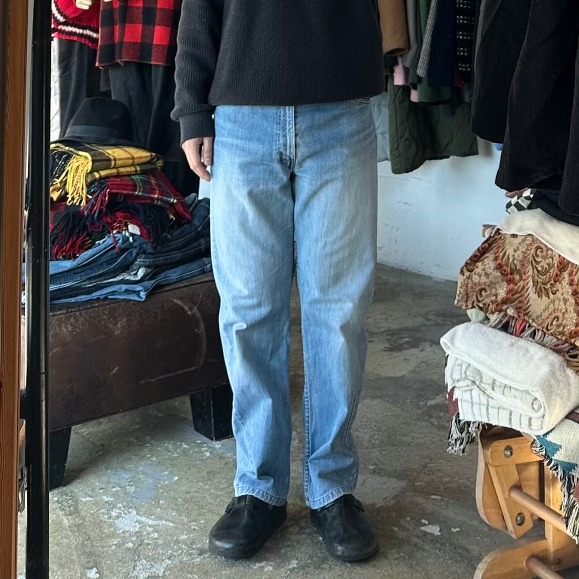 (착용컷) 80's 리바이스 505 오렌지탭 (남성용 31.5) 상품이미지3