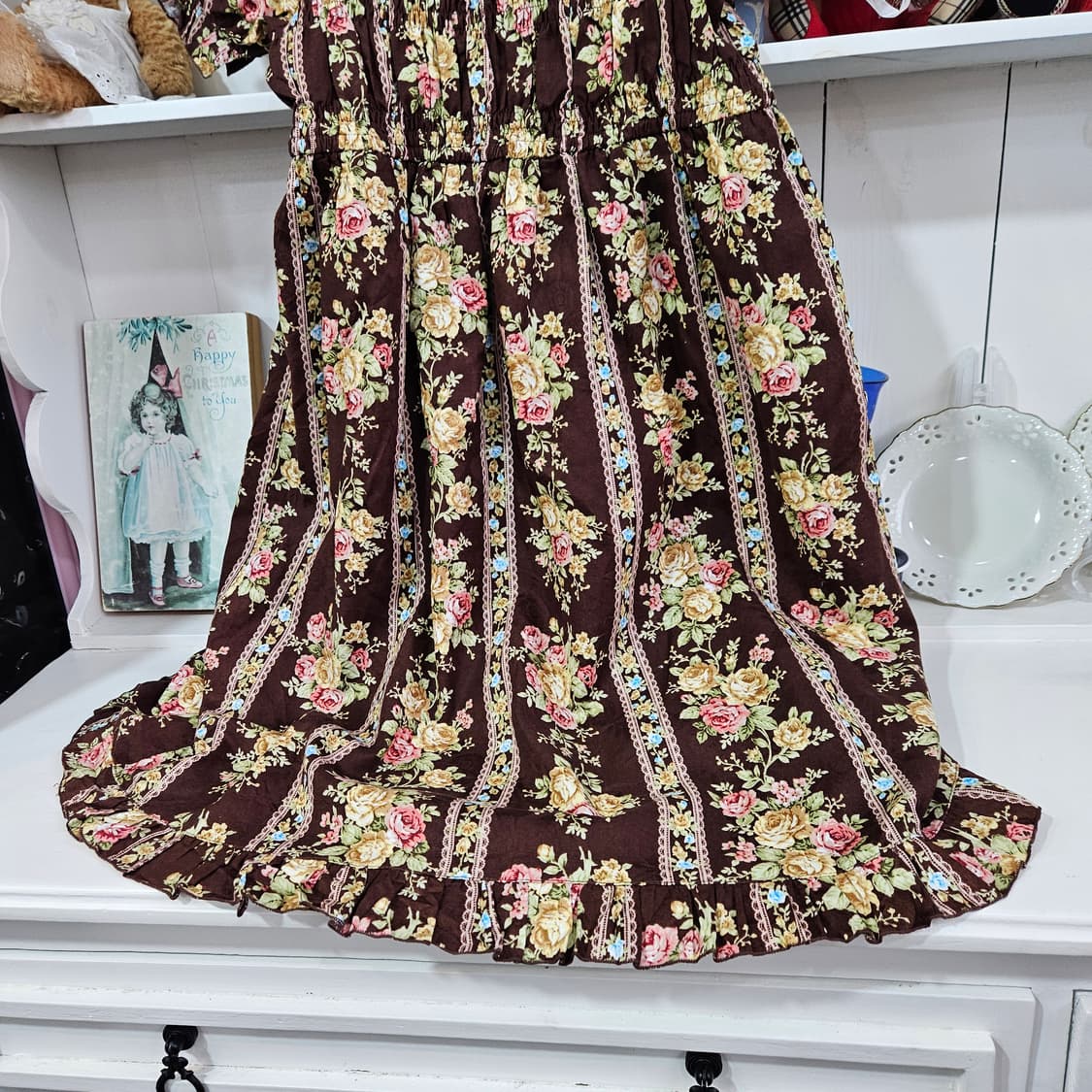 0327 리즈리사(LIZ LISA) 로즈 플라워 스모크 원피스 상품이미지4