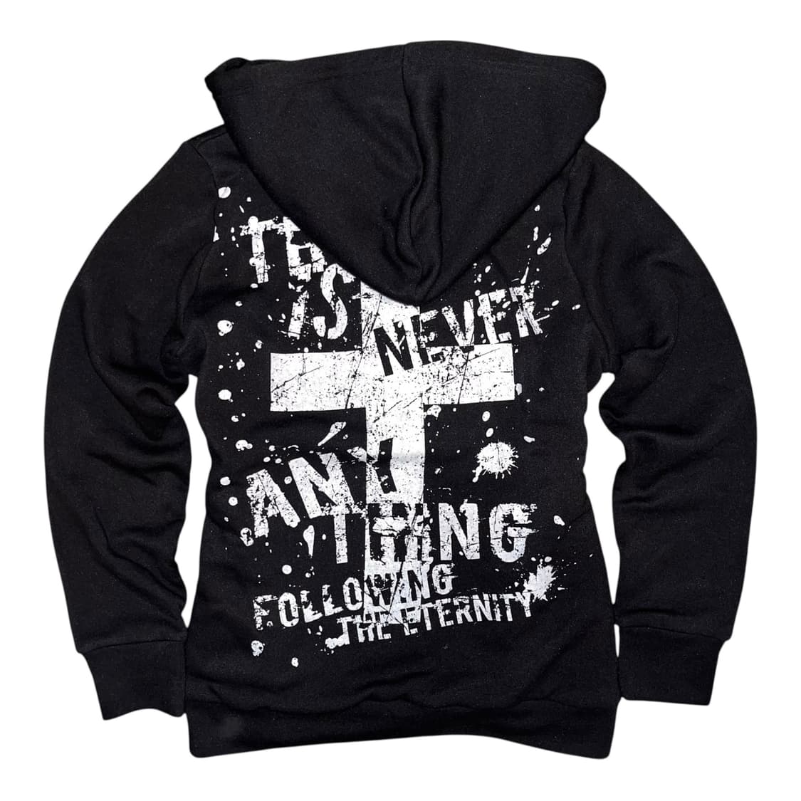 CORNFLAKE 콘플레이크 십자프린팅 기모 후드집업 펑크갸루y2k 상품이미지1