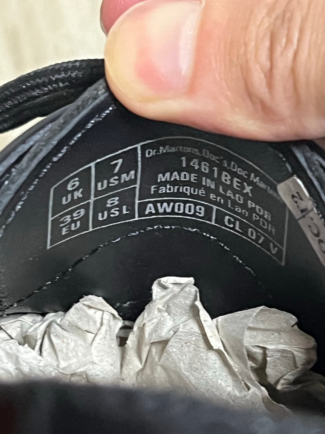 닥터마틴1461 스무스 벡스 39(250)사이즈 블랙 상품이미지6