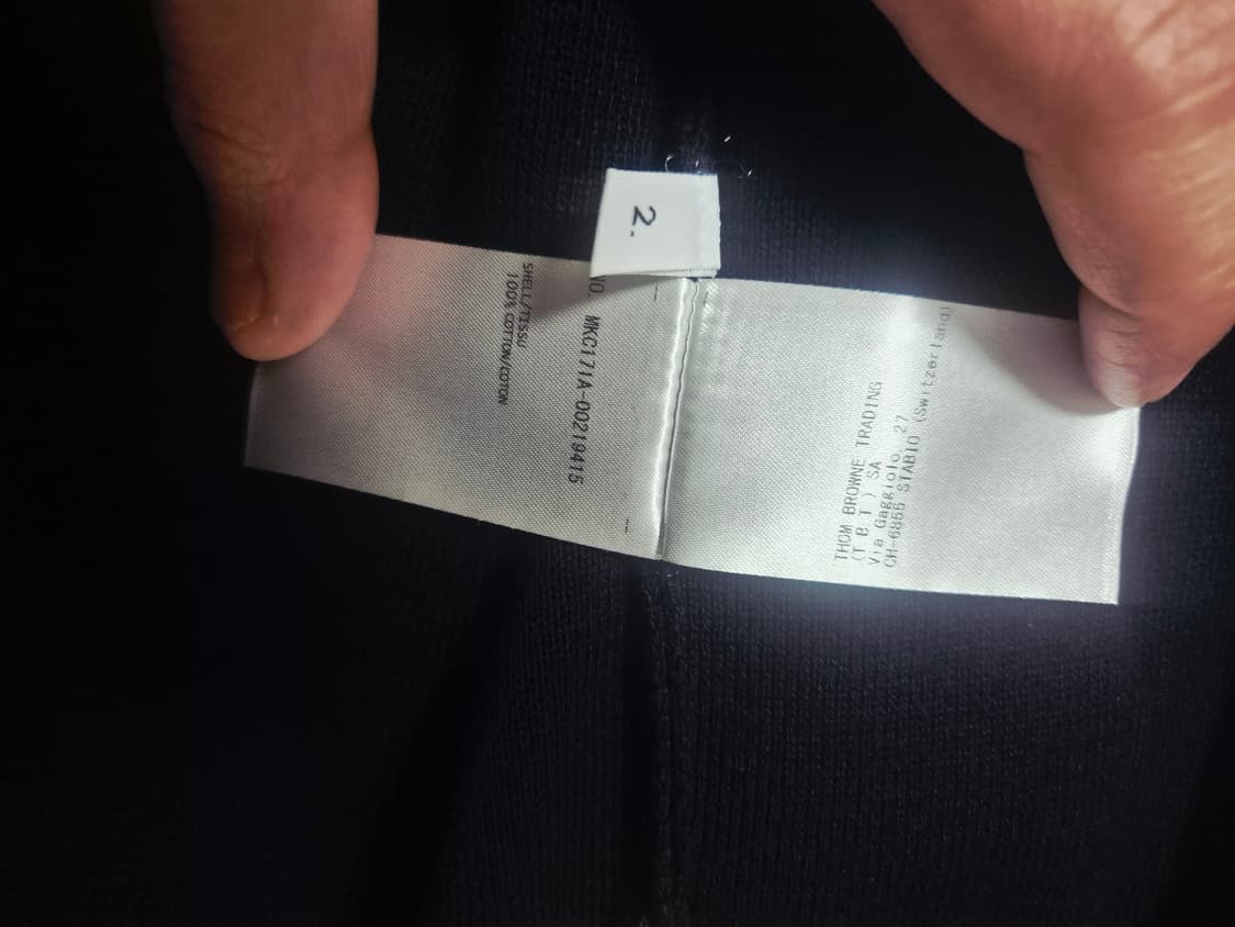 톰브라운 밀라노 스티치 가디건 금장 사이즈 2 (상태 최고) 상품이미지8