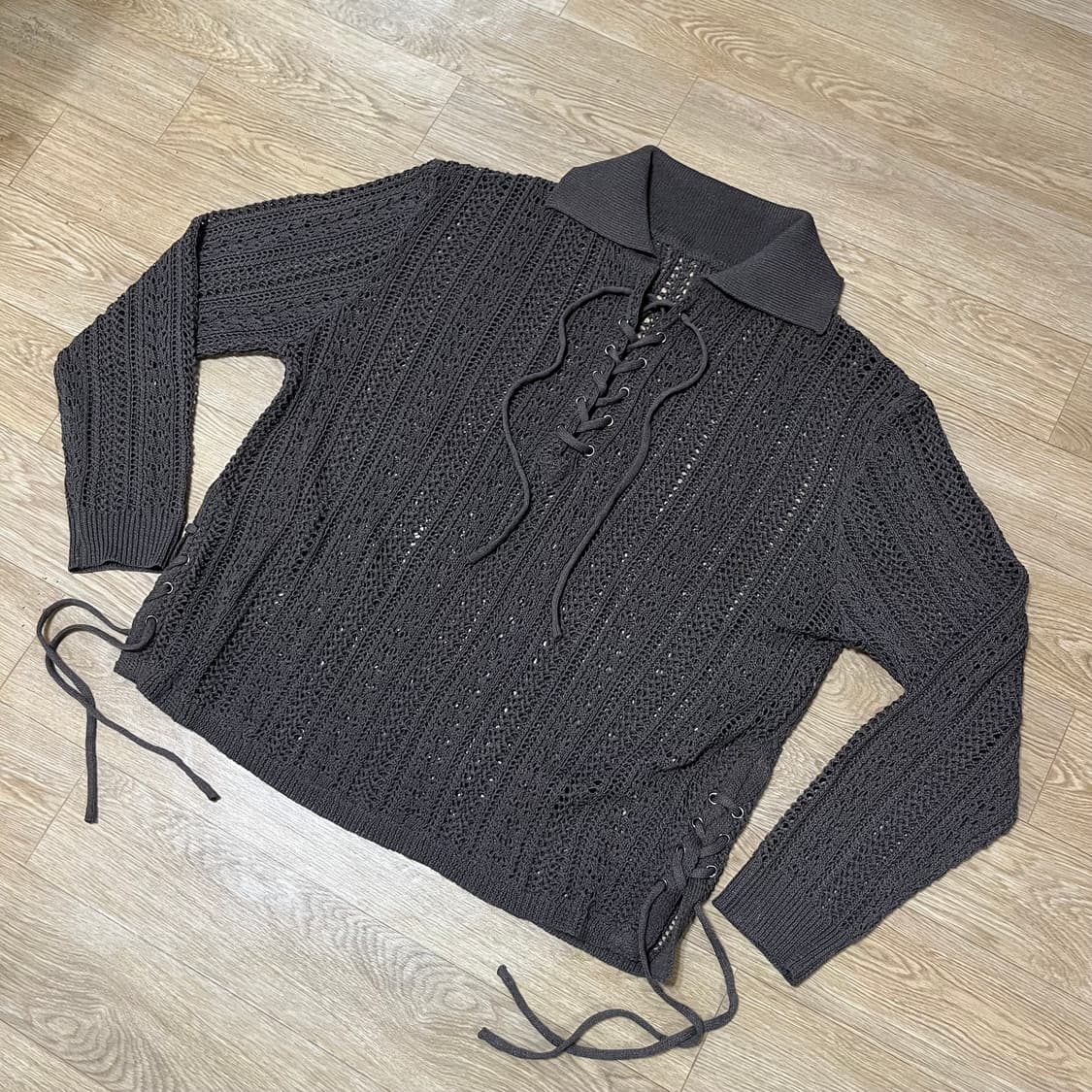 가키하라 Kalivas bohemian rope knit 시스루 긴팔 상품이미지2