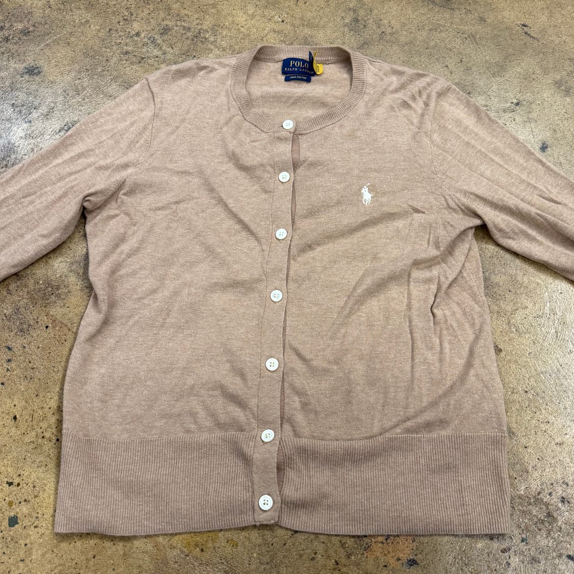 폴로 랄프로렌 베이지 브라운 니트 가디건  상품이미지3