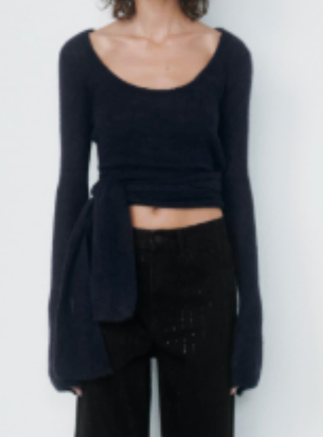 Zara Wool Alpaca Blend Sash Sweater - S 상품이미지1