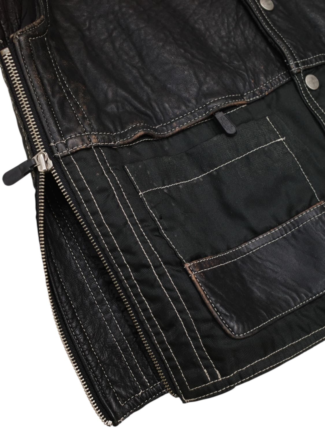 90‘s 마리떼 프랑소와 저버 레더 베스트 상품이미지5