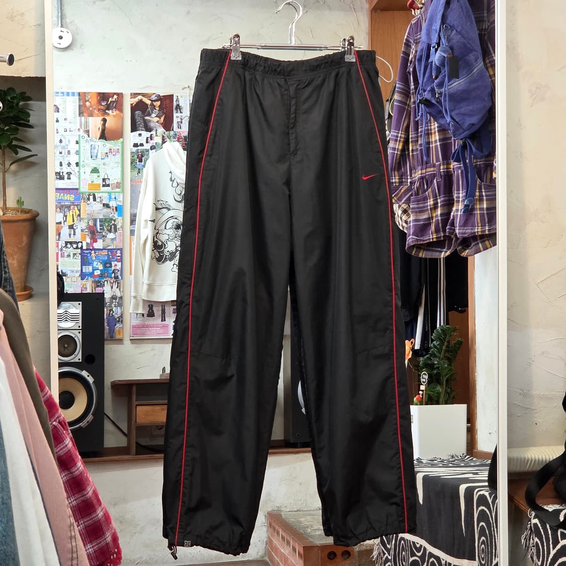 나이키 재팬 블랙 바람막이 트랙 팬츠 상품이미지2