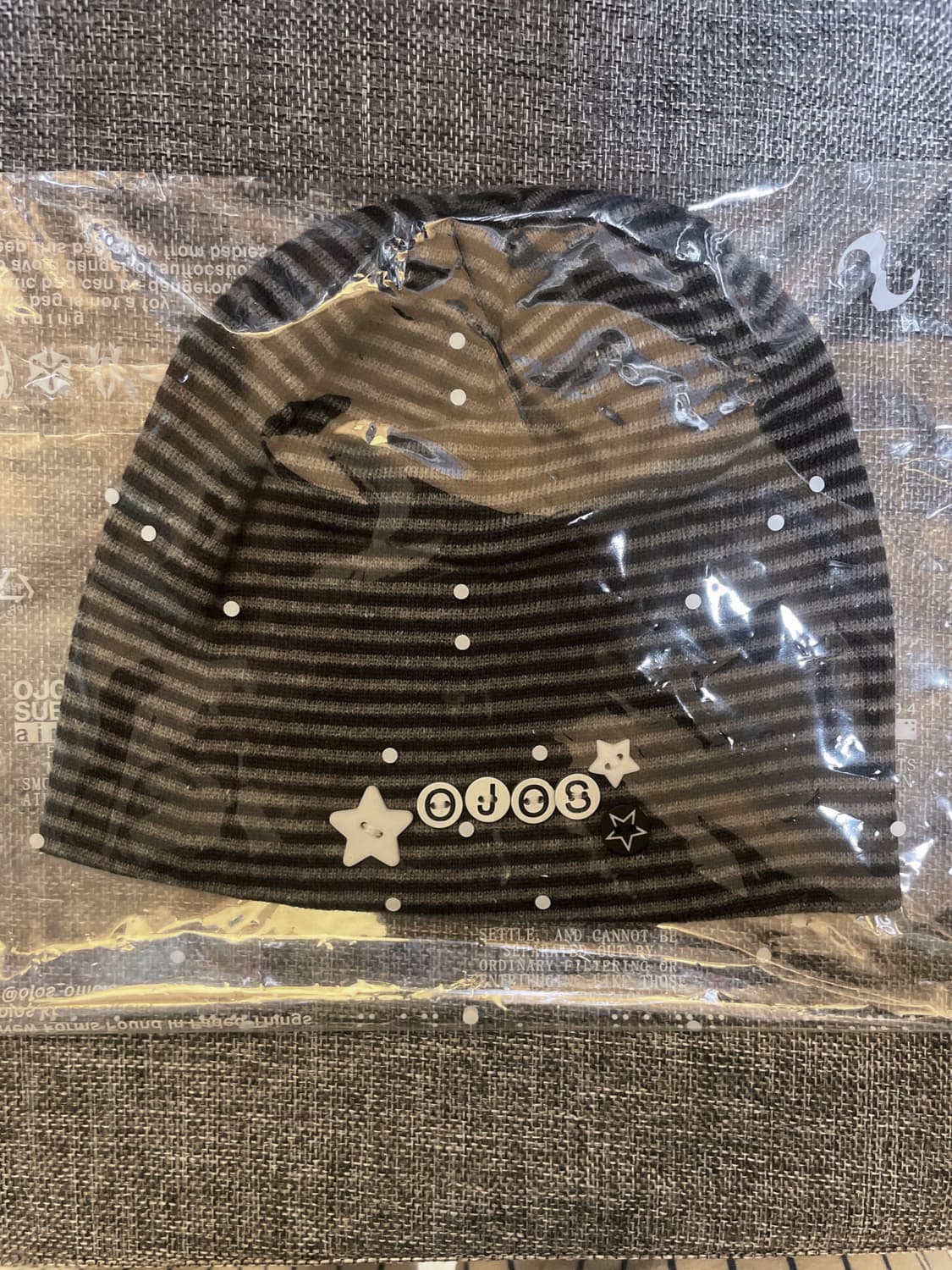 오호스 star button beanie (charcoal) 상품이미지2