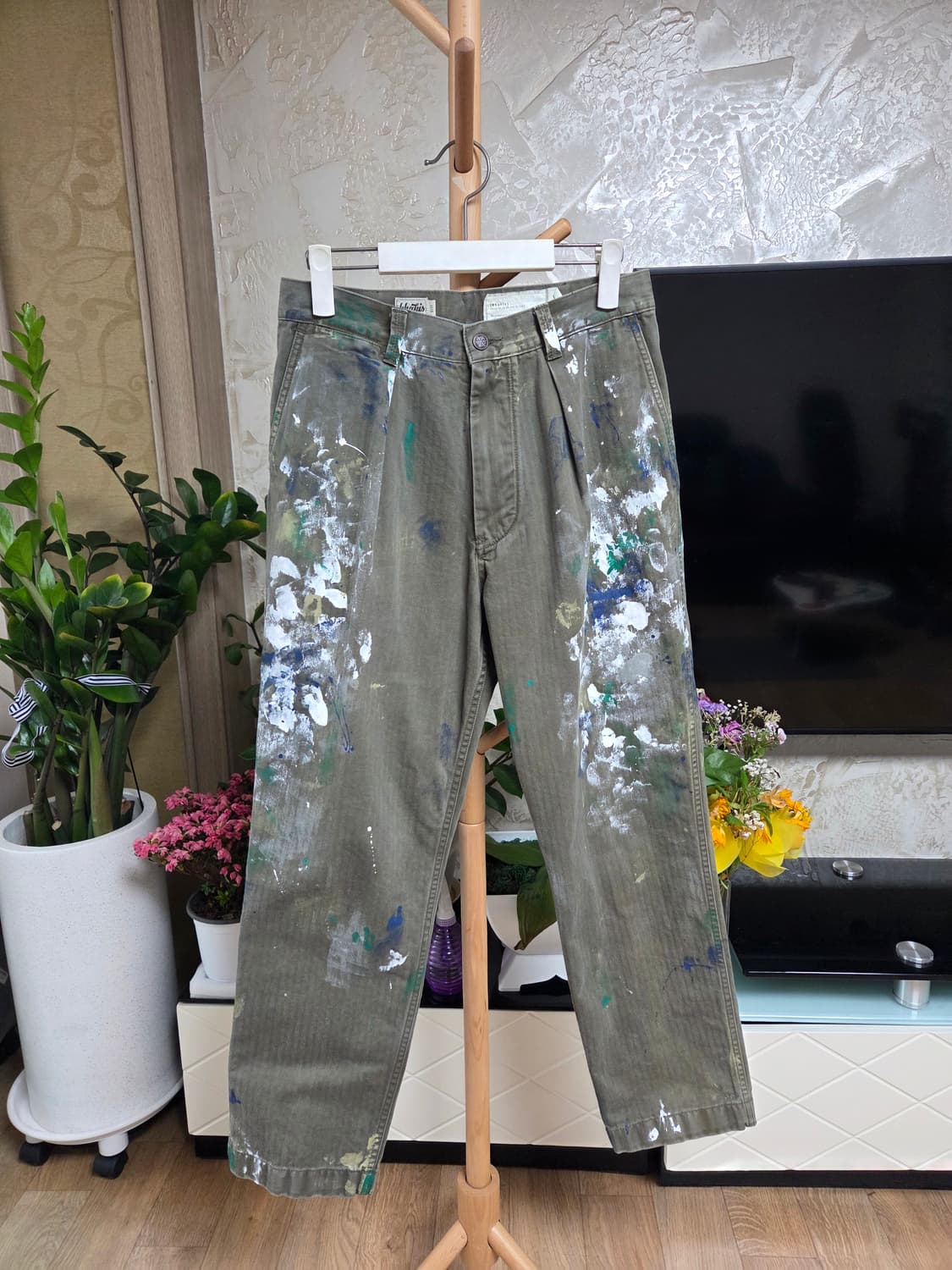 카키스 khakis painted work pant 페인트 워크팬츠 S 상품이미지1