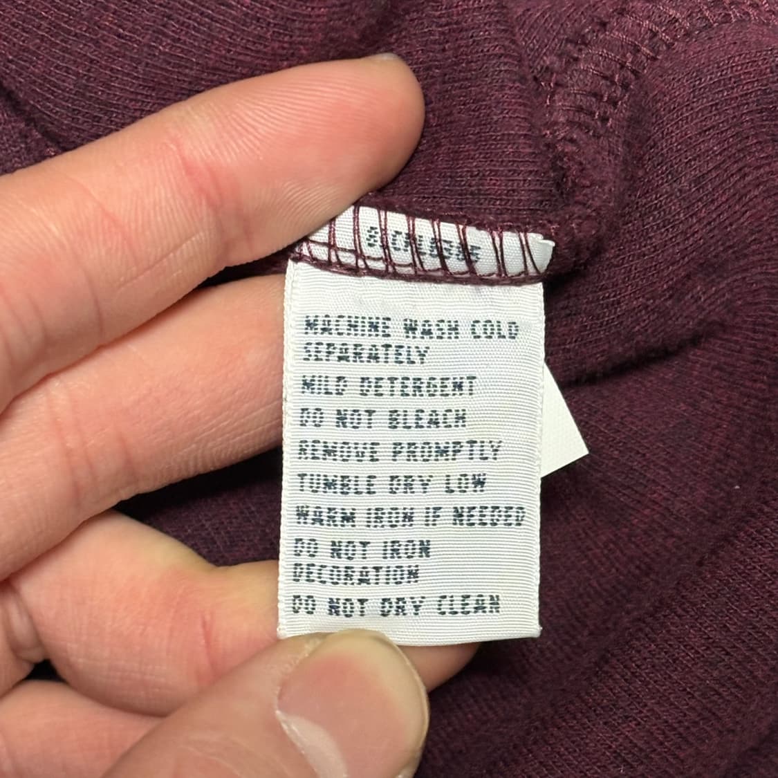 M 폴로랄프로렌 버건디 코튼 반집업 니트 상품이미지5