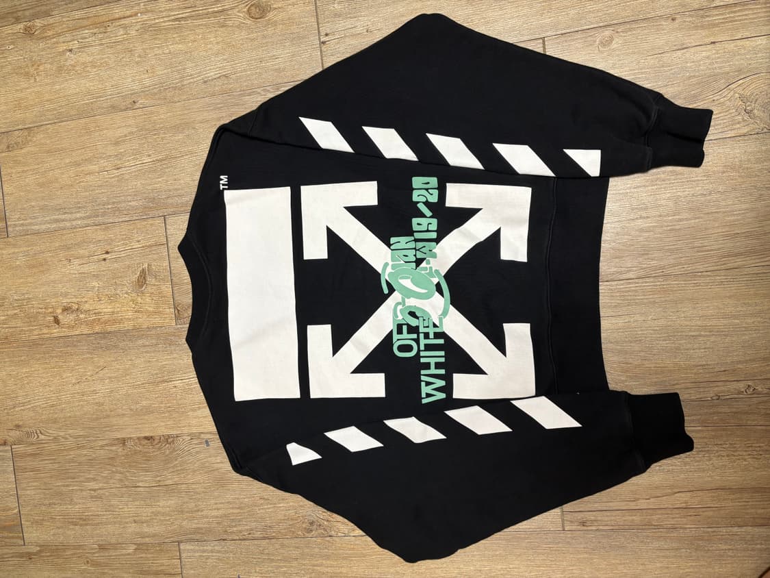 오프화이트 워터폴 애로우 맨투맨 M 상품이미지3