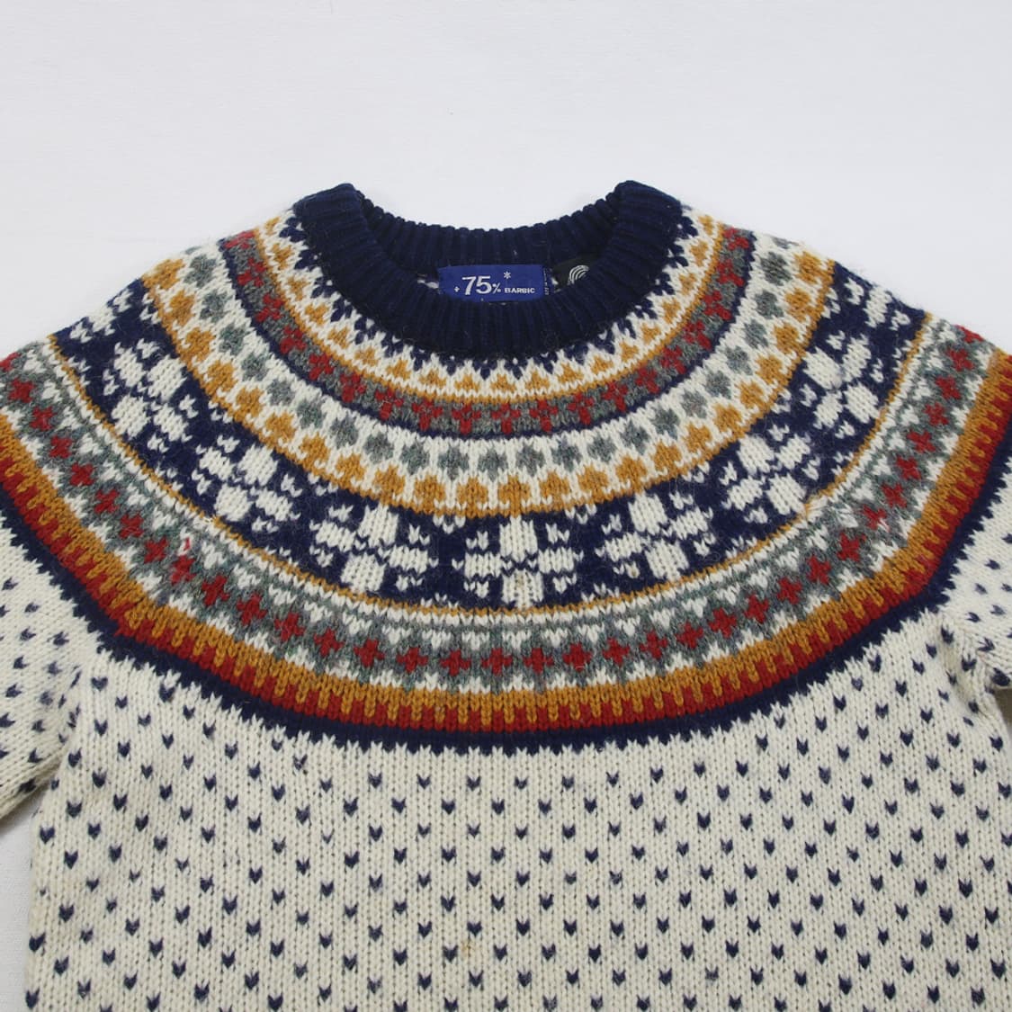 75% BARBIC 울 노르딕 패턴 니트 (여성용 M) 상품이미지4