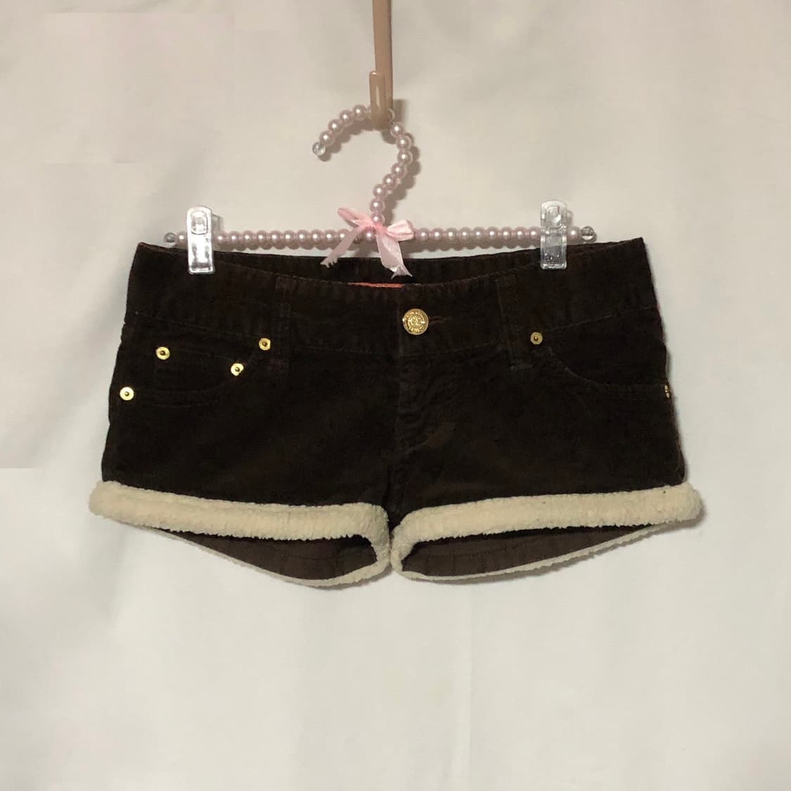 코듀로이 퍼 반바지 브라운 상품이미지5