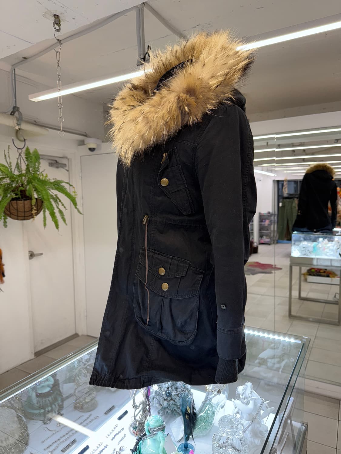 fur trim fishtail jacket 상품이미지2