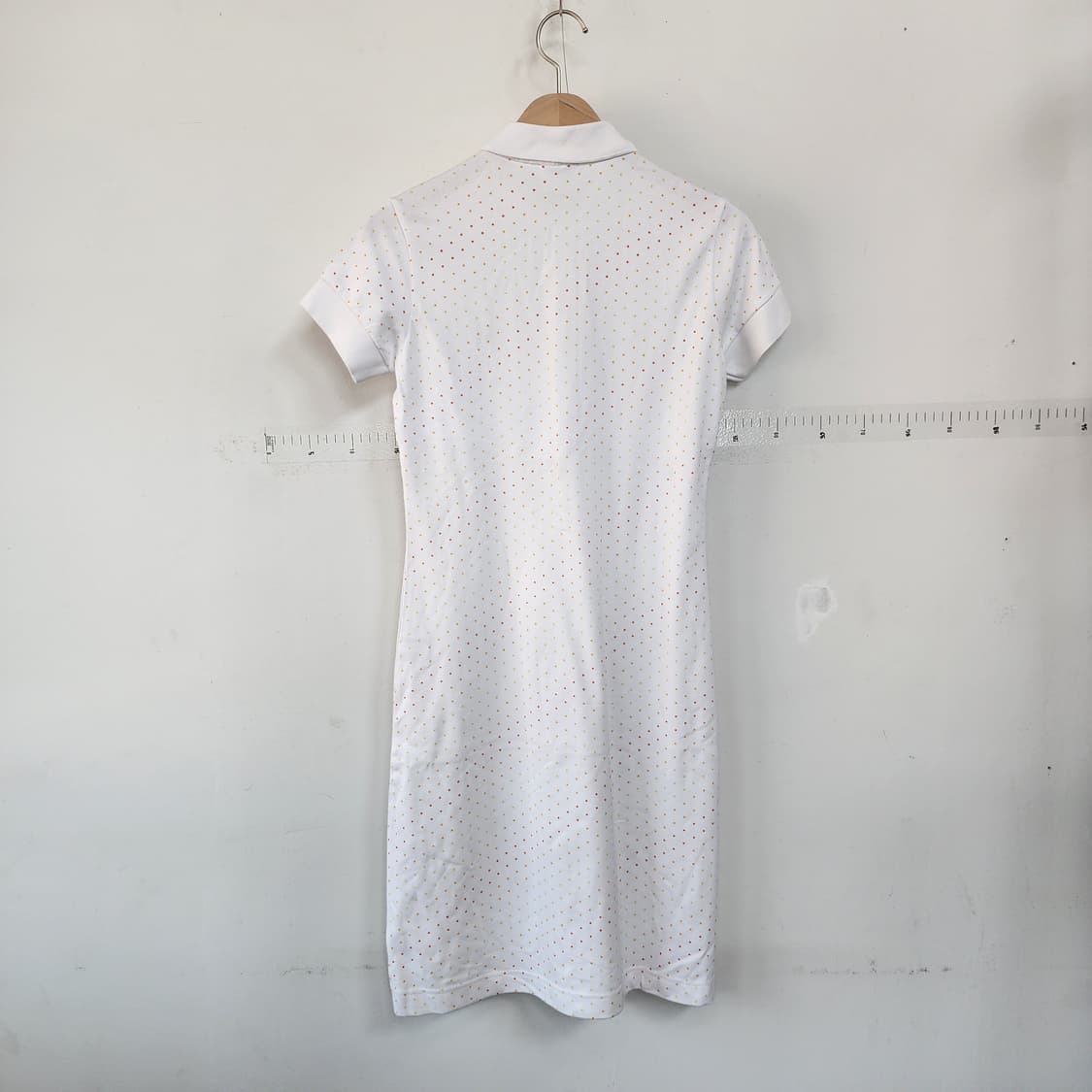 라코스테 화이트 도트 반팔 원피스 상품이미지3