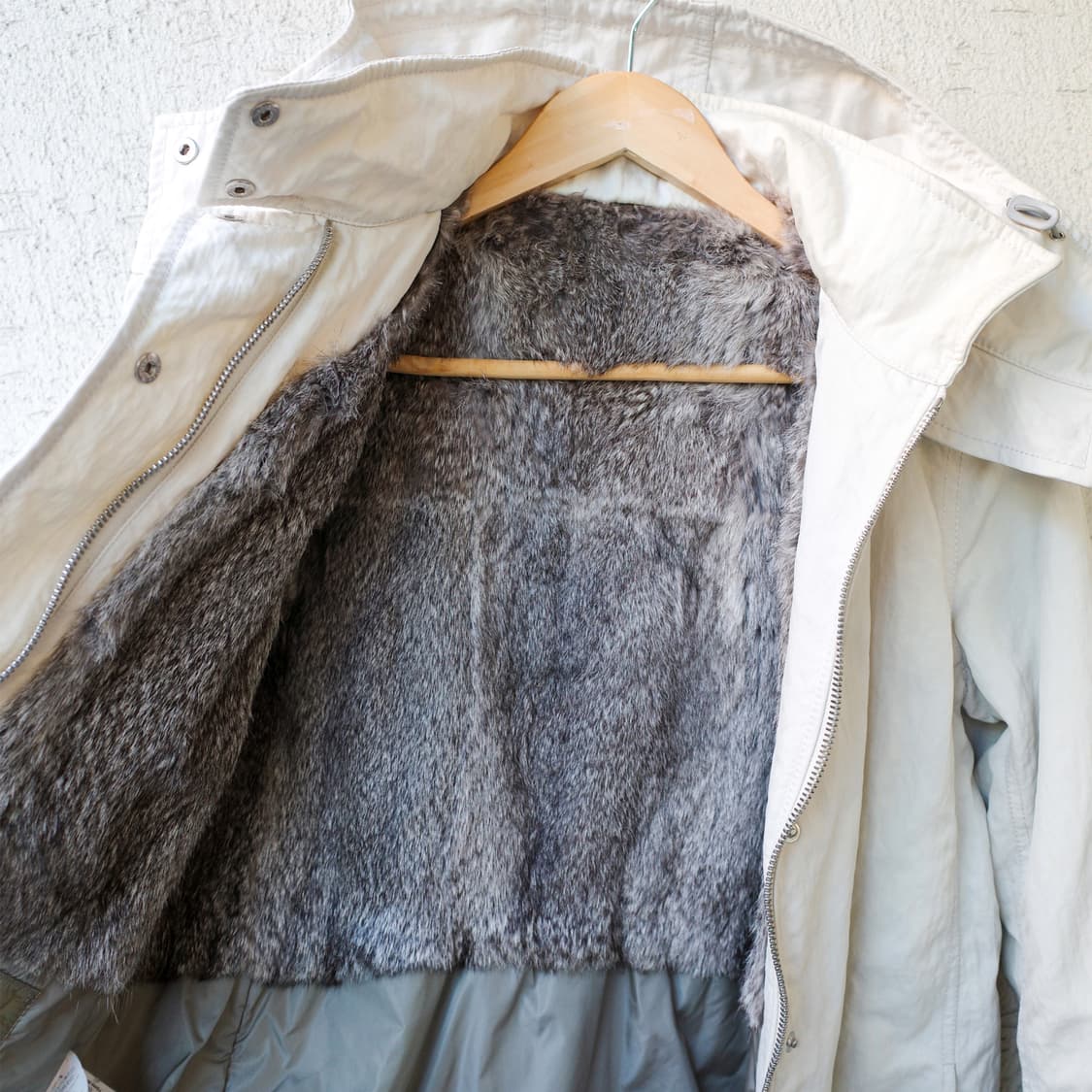 2000's Prada Rabbit Fur Nylon Jacket 상품이미지5