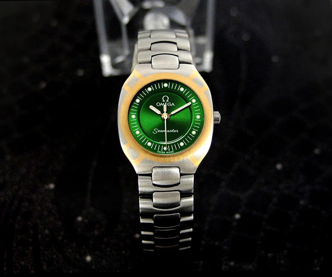 오메가 씨마스터 폴라리스 그린 선레이 다이얼 여성용 스틸 시계 상품이미지1