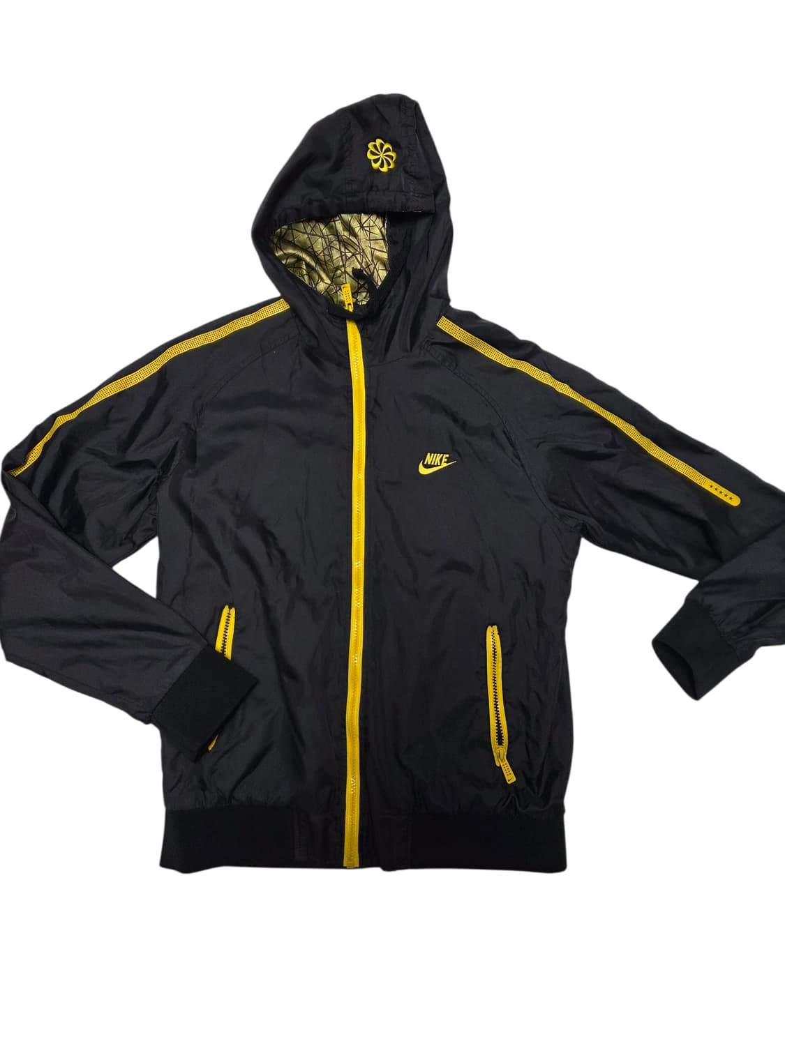 나이키 블랙옐로우 후드 집업 100 (실측 67/54) 상품이미지1