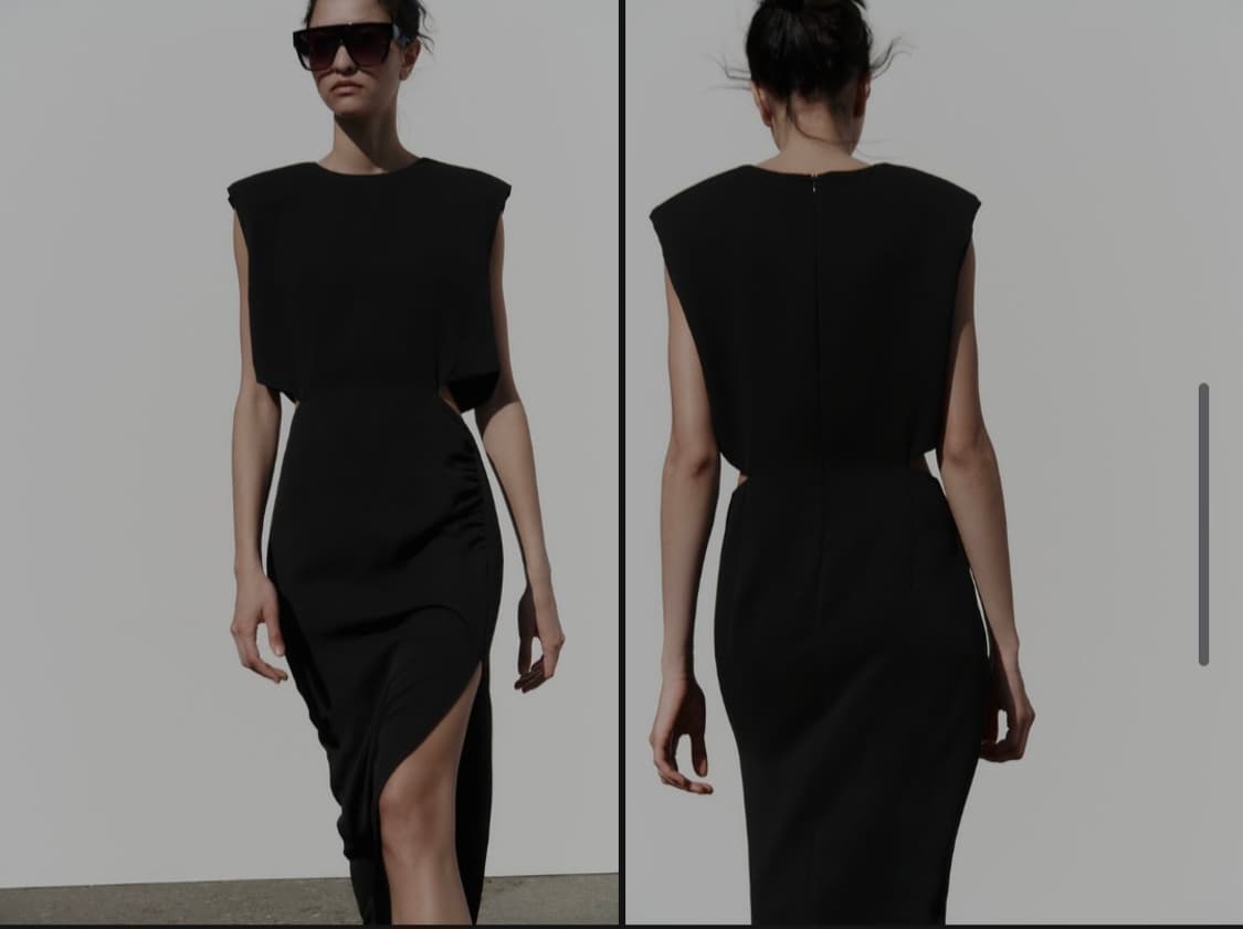 택달린새상품 자라컷아웃 롱원피스 상품이미지4