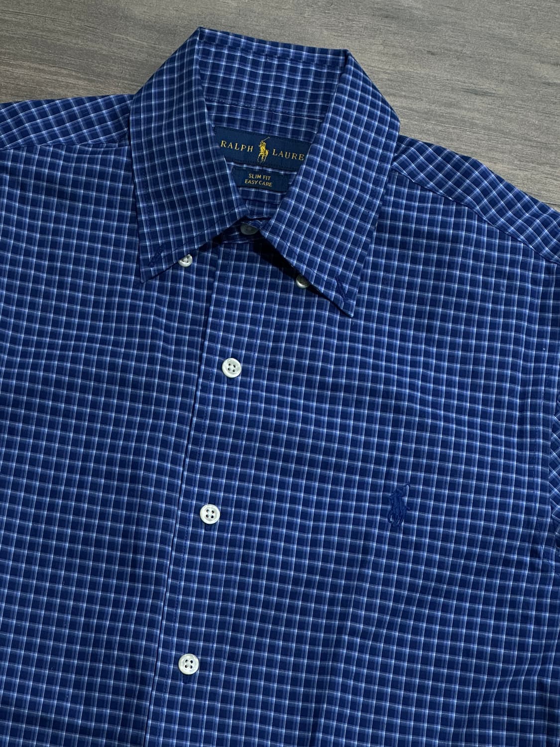 폴로 랄프로렌 블루 체크 셔츠 상품이미지3