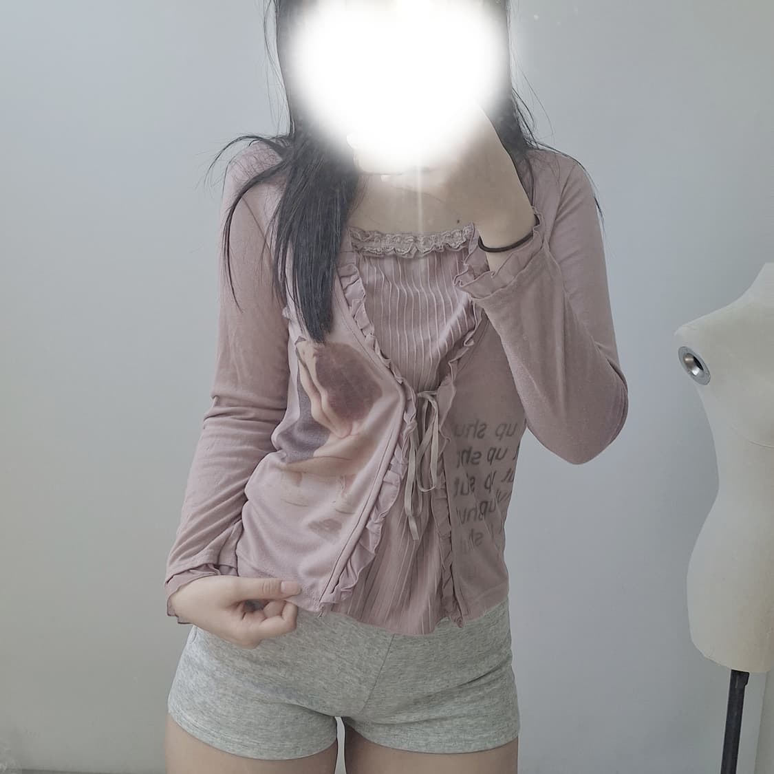 Shut up long sleeve T 커스텀 빈티지 y2k 롱슬리브티 상품이미지3