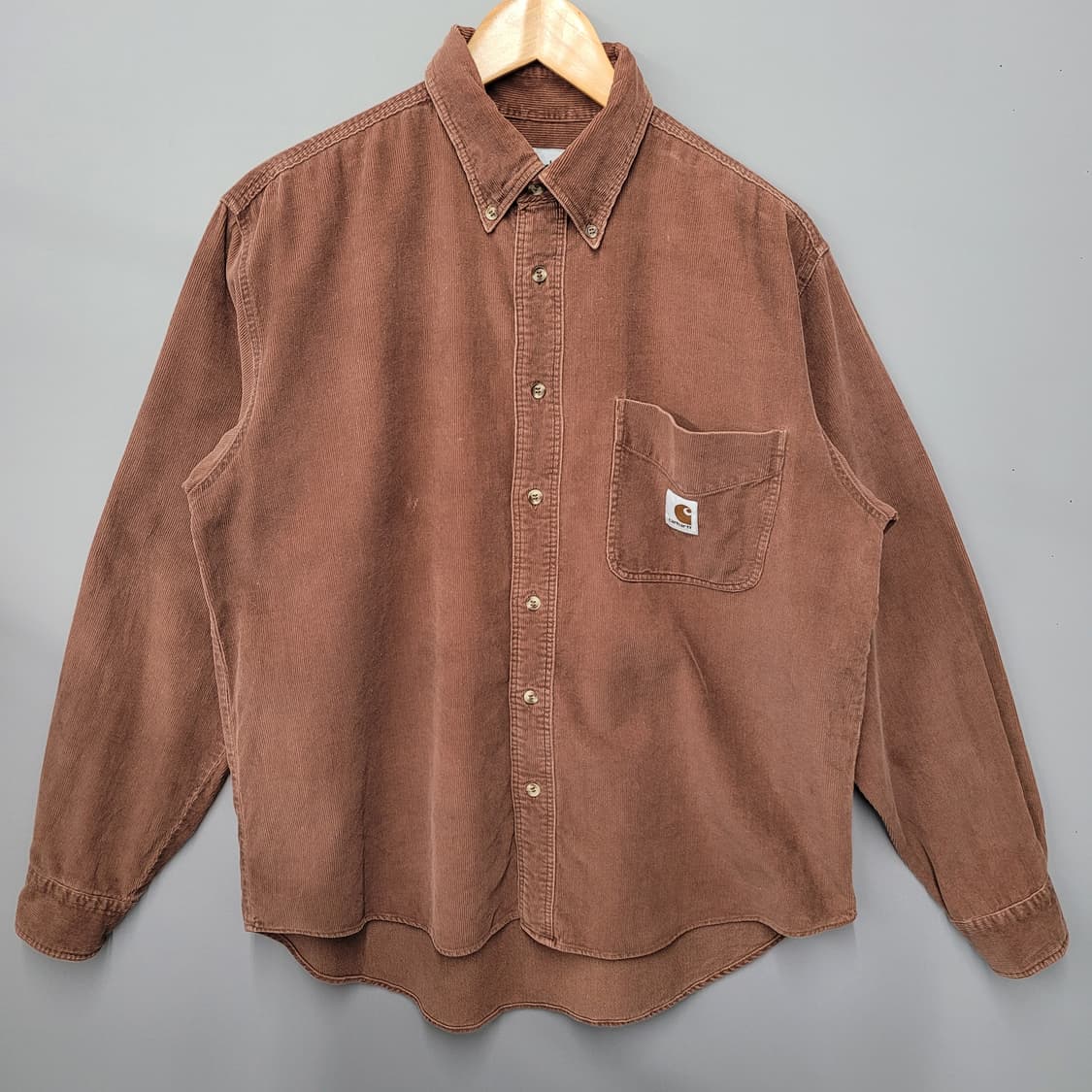 Carhartt 칼하트 코듀로이 셔츠 브라운 상품이미지1